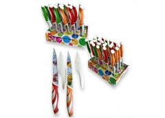 Ніж кухонний в кор. нерж. пластик. ручка 5Д 3кол. 204R1 OSM (24/576)