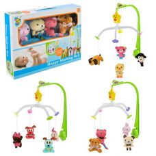 Карусель в кор. на бат. на ліжко м'яконабивні іграшки. механічні 38*27*3см. 3вид. D080/81/82 (18)