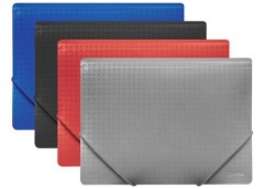 Папка А4, пластик. на гумках Optima Office line, mix O30691