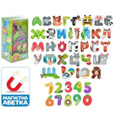 Абетка в слюді. магнітна, українські літери, та цифри 9*18*6см. FT 0051 (24)