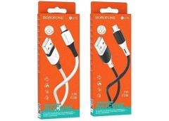 Кабель зарядний Borofone (USB-Micro) 2.4A. 1.0м. силікон BX79 (1)