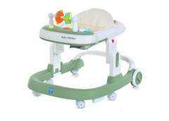 Ходунки на бат. дуга з підвісками. колеса 4шт. 2шт. поліпроп. шкір. сид. зелений...