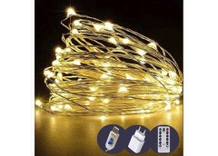 Гірлянда роса 300LED 30.0м. зелений дріт. пульт д/к. 8 режим. теплий білий колір...