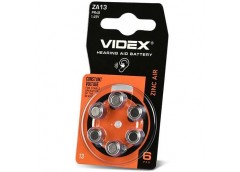 Бат. таб. Videx для слухов апаратів ZA13 (PR48) 1.45V повітряно цинкова 1х6 на бліст. (1/6/60)