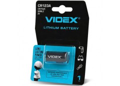 Бат. CR123A(5018LC)  бл. Videx літієва 1шт на бліст. 3V (1/20)