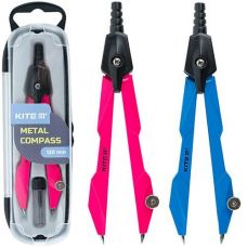 Циркуль металевий в футлярі Kite Techno 12см. рожевий/синій K24-414-10/02