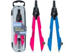 Циркуль металевий в футлярі Kite Techno 12см. рожевий/синій K24-414-10/02