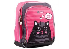 Рюкзак шкільний Smart рожевий/чорний H-55 558036