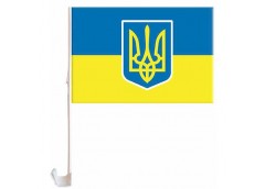 Прапор України 30*45см. для авто зі штоком 781011 (10/150)