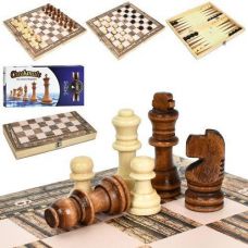 Шахи дерев'яні в кор. 3в1. 