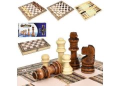 Шахи дерев'яні в кор. 3в1. 