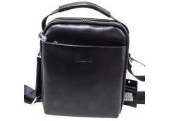 Сумка чоловіча шкіряна чорна 17*23см 579