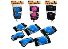 Захист дитячий в сітці наколінники. зап'ястки. ліктів 24*39*7см. 3кол. MS 3368-1...