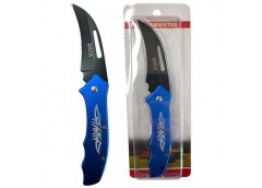 Ніж розкладний на лист. метал. ручка 16см. з вигнутим лезом 995 OSM (360)