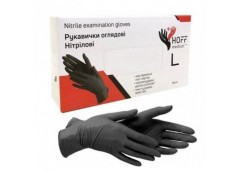 Рукавиці Медичні нітрилові Hoff Medical black 5,0гр. L (50/500)