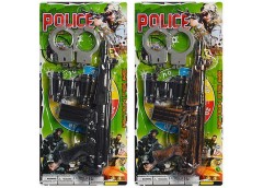 Набір поліції на листі автомат-тріщотка, бінокль, наручники 20*43*3см  88001-02 ...