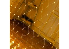 Герлянда штора сітка 120 LED прозрачна 1,5*1,5м золотий колір RV-31 G (100)