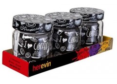 Набір банок для сипких продуктів HEREVIN COFFEE 3шт. 0,425л. 144357-400 ЮГ-К (6)...