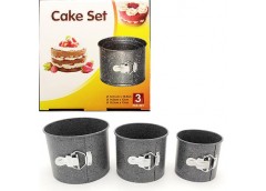 Форма для паски метал. роз'ємна в кор. 3шт. мармур 1119 А-Плюс (24)