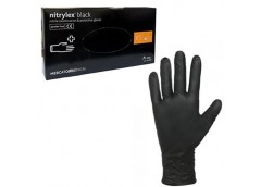 Рукавиці Медичні чорні Nitrylex Basic нітрил S (50пар/500)