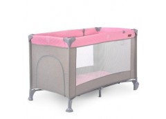 Манеж EL CAMINO ACTIVE Pink Gray, пластик/тканина 125*65*78см  ME 1096 (1)
