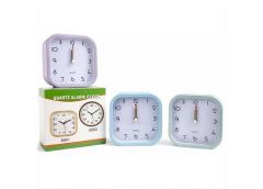 Будильник квадрат пластик. на бат R6 11*11*4см. мікс кол. 8561/L6561 OSM (160)