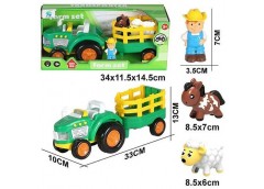 Трактор в кор. на бат. з причепом. 3 фігурки. звук. світло 500-761 (48) 