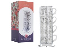 Набір чайний 4 шт. 345 мл. чашка на підставці Limited Edition Blossom B248-E0190...
