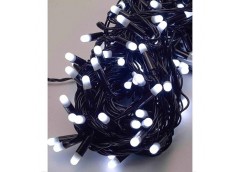 Гірлянда зовнішня 100LED 10,0м. чорний дріт 2.2мм. білий колір 1420-03 (1)