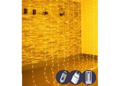 Гірлянда штора-роса 200LED USB. 3,0*2,0м. 10лін. прозорий дріт. теплий білий колір 1938-07u (50)