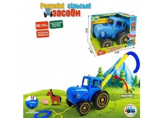 Каталка в кор. трактор на паличці,  15*10*14см. W6802-1A  (60/120)