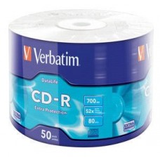 VERBATIM CD-R 700Mb 52x Wrap 50шт. Extra 43787