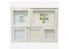 Ф/рамка 5в1, колаж, 30*22см. біла LYD45 (1)