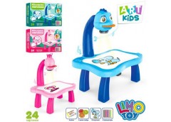 Проектор для малювання в кор. на бат. фломастери 12шт. слайди 24шт. 38*26*9см. 2...