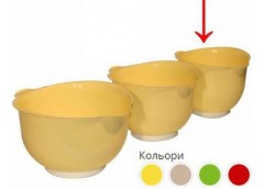 Миска пластикова для міксера 1,5л. мікс. кол. 2491 Ламела 