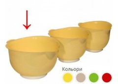 Миска пластикова для міксера 2,5л. мікс. кол. 2493 Ламела (1)