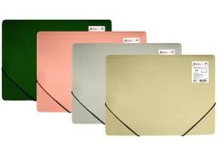 Папка А4, пластик. на гумках Optima, 500мкм, mix O30699