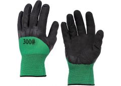 Рукавиці нейлонові зелен+чорна Y-300-50 (600)