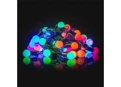 Герлянда 40 лам LED чорна, кол різнокол, шар ламп RV-16 (100)