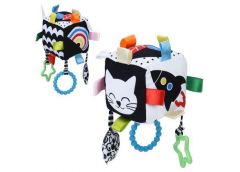 Брязкальце в куль. м'яка підвіска з прорізувачем. пискавка 22см. ZL2517 (72)