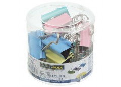 Біндери Buromax кольорові 25мм за 12шт. в тубі  BM.5354  (12)