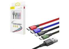 Кабель зарядний Baseus (USB-iP-Type-C 2шт.-Micro) 4в1. 3.5A. 1.2м. CA1T4-B01 (1)...