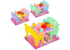 Їдальня в слюді стіл. лавка 2шт. продукти. посуд. 16*12*12см. мікс. кол. A8-687 ...