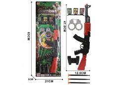 Набір військового на лист. автомат 3снаряди, наручники мішень 620-25 (72)