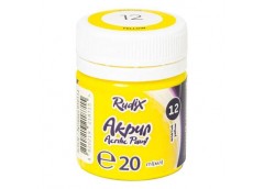 Фарба акрилова для декору, матова жовта 20мл. RUDIX  