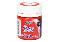 Фарба акрилова для декору, матова червона 20мл. RUDIX  