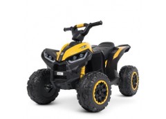 Електроквадроцикл р/к. 2.4G. 2двиг.35W. акум.12V7-9АH. EVA. шкіра. жовтий M 4959...