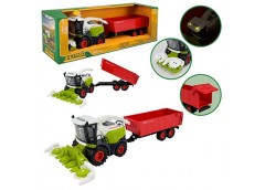 Комбайн в кор. на бат. з причепом звук. світло 44*13*15см. AP9925 (18/36)