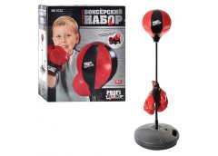 Боксерський набір в кор. груша D25см. на стійці 90-130см. рукавички. 51*45*13см....