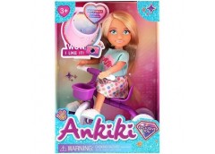 Лялька шарнірна в кор. 3-х колісний велосипед. козирок 16*7*11см. 606026 (96)